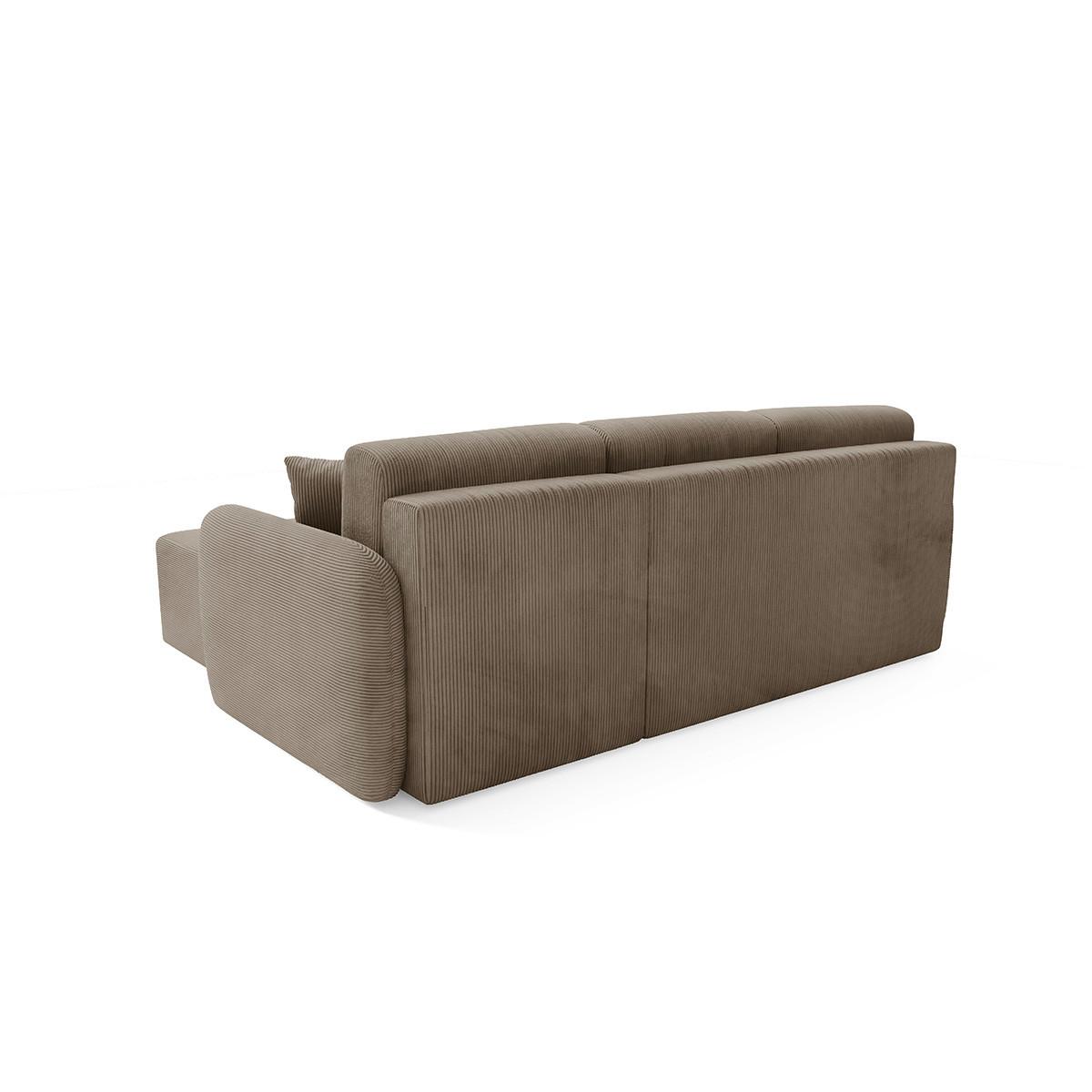 ECKSOFA Dora 3 Sitzplätze Taupe - Taupe, Holz (245/185cm) - Petits-meubles