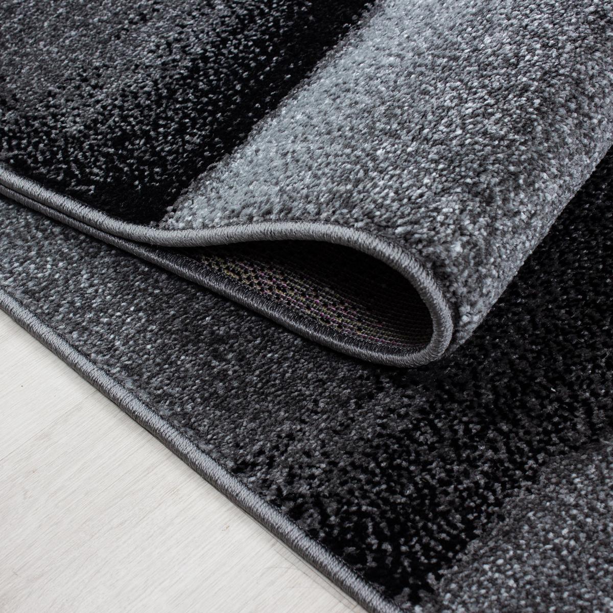 KURZFLORTEPPICH SOLDA, mit Farbverlauf, Schwarz, 160 x 230 cm - Schwarz, Textil (160/230cm) - KADIMA DESIGN