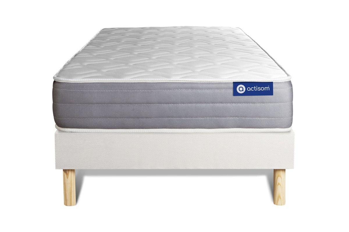 BETT Actimemo dream Memory-Schaum 80 x 200 cm h2 - Kit Bettgestell Weiß - Beige/Weiß, Karton/Holz (80/200cm) - ACTISOM