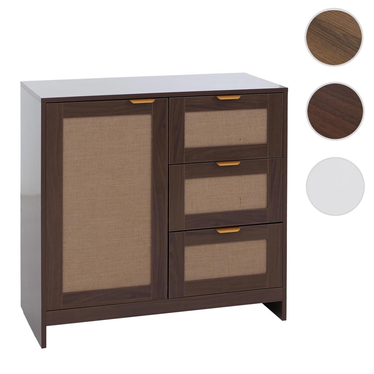 KOMMODE Walnuss Dekor - Walnussfarben, Holz (80/80/40cm) - MCW