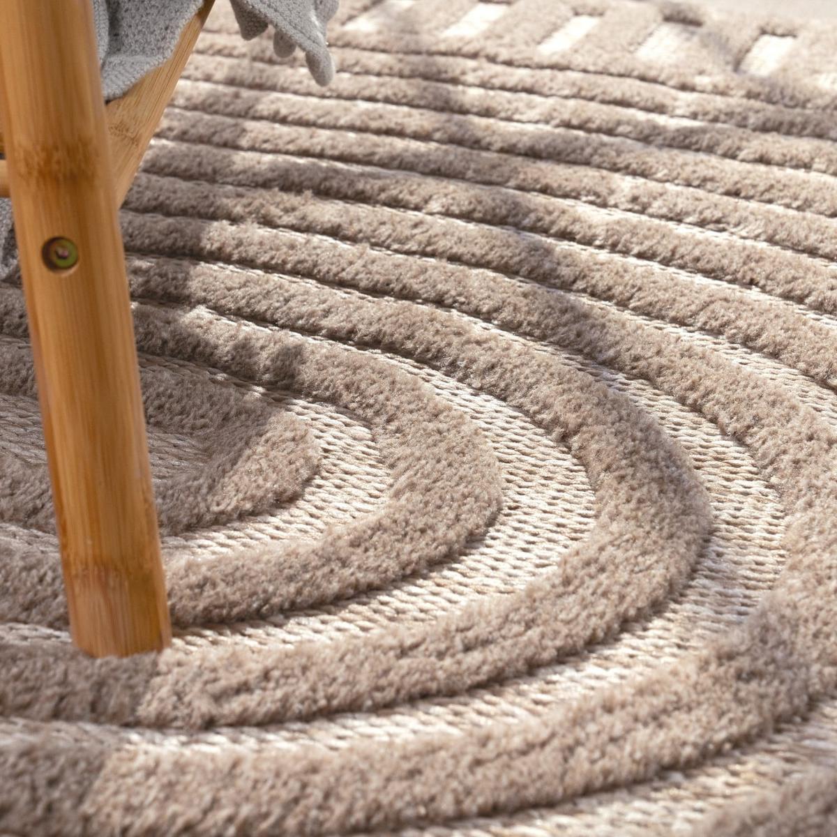 KURZFLORTEPPICH, mit Struktur, aus Polypropylen, Florhöhe 10 mm, Beige, 120 x 160 cm - Beige, Textil (120/160cm) - KADIMA DESIGN