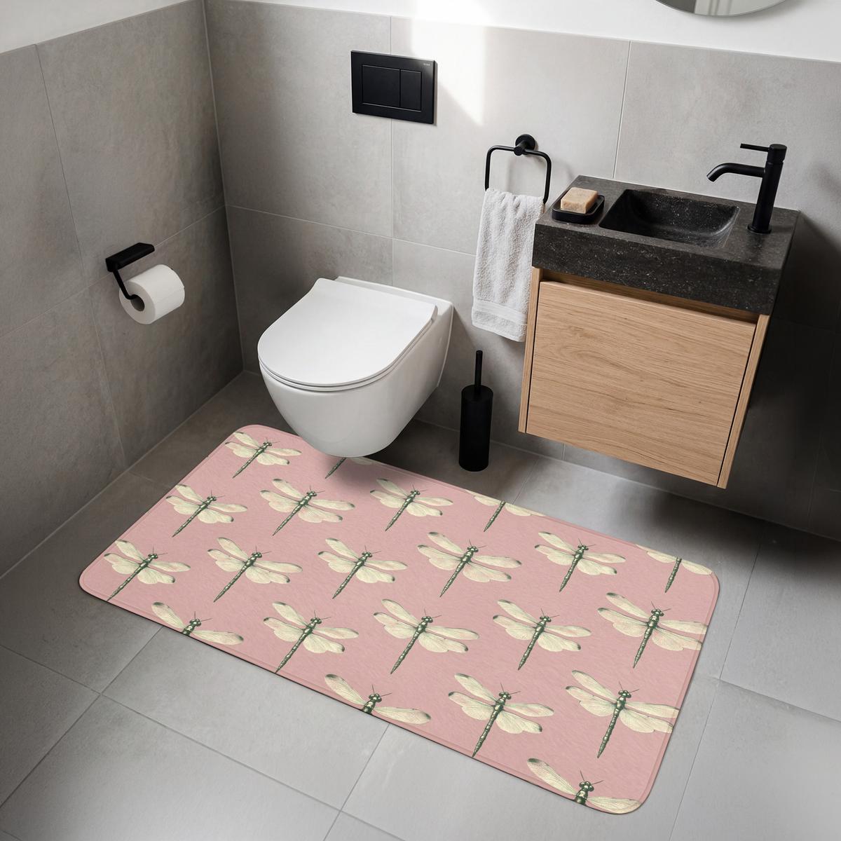 WC-VORLEGER Lillibells - Muster - Rosa WC Teppich 120x60 cm - Rosa, Textil (120/1cm) - OnlyWow