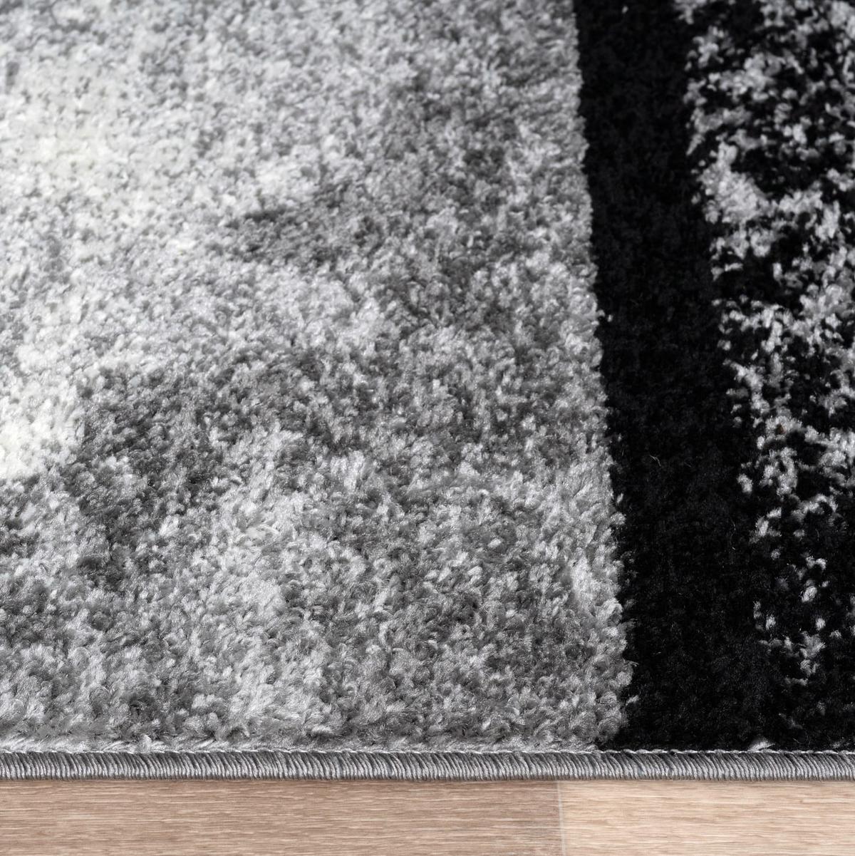 KURZFLORTEPPICH, geometrisch, Dunkelgrau, 140 x 200 cm - Dunkelgrau, Textil (140/200cm) - KADIMA DESIGN