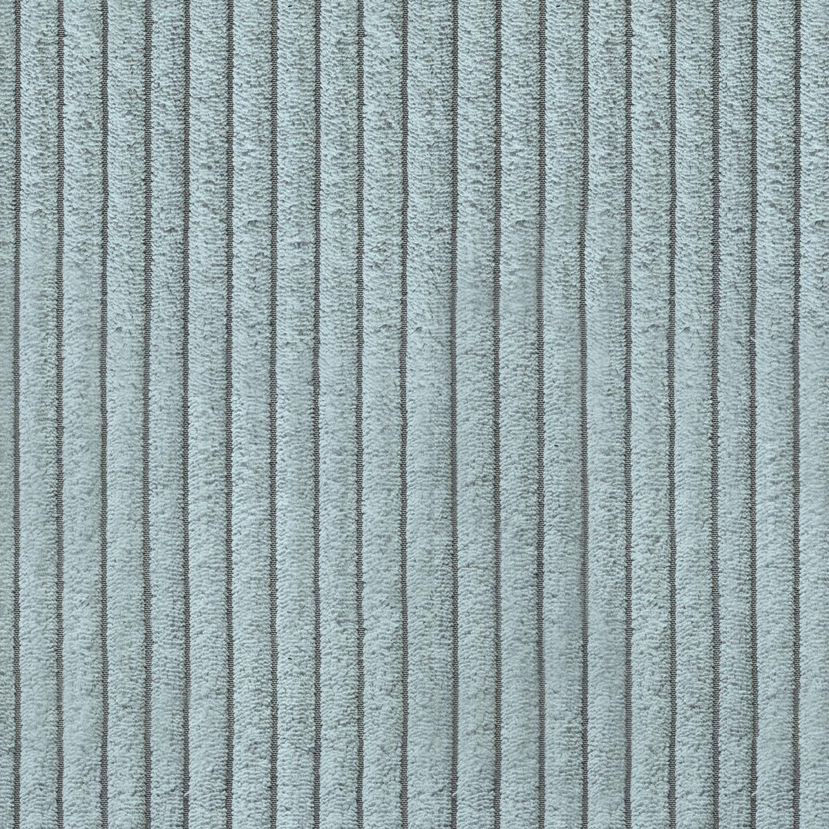 SOFA 3-SITZER MADELINE Hellblau Cord - Schwarz/Hellblau, Textil (290/85/127cm) - KAWOLA