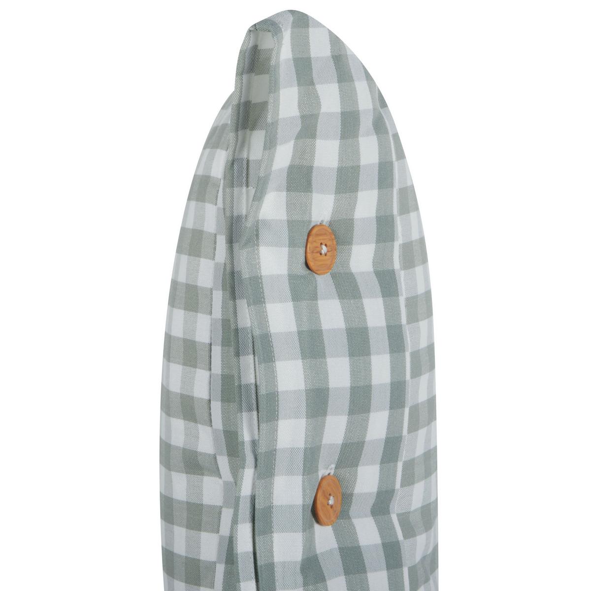 DEKOKISSEN 2er-Set Mintgrün 45/45 cm Talya - Weiß/Braun, Textil (45/45cm) - Beliani
