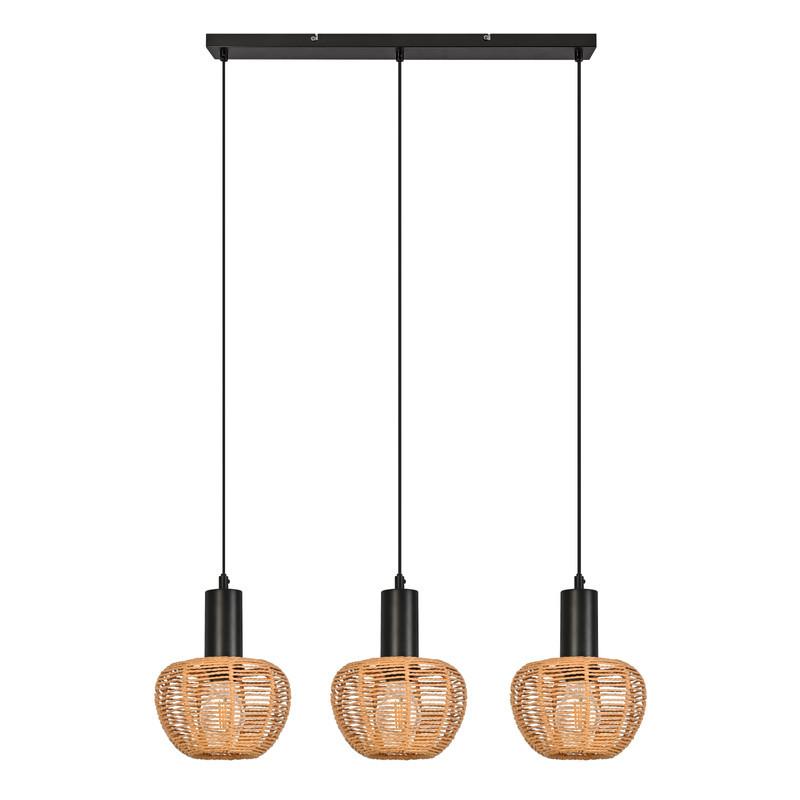 PENDELLEUCHTE BARBARA Ⅲ 70/56/120 cm - Schwarz, Metall (70/56/120cm) - Nettlife