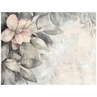 FOTOTAPETE Blätter Vintage Beton Wohnzimmer Tapete 400x280 - Multicolor, Papier (400/280cm) - Wallarena
