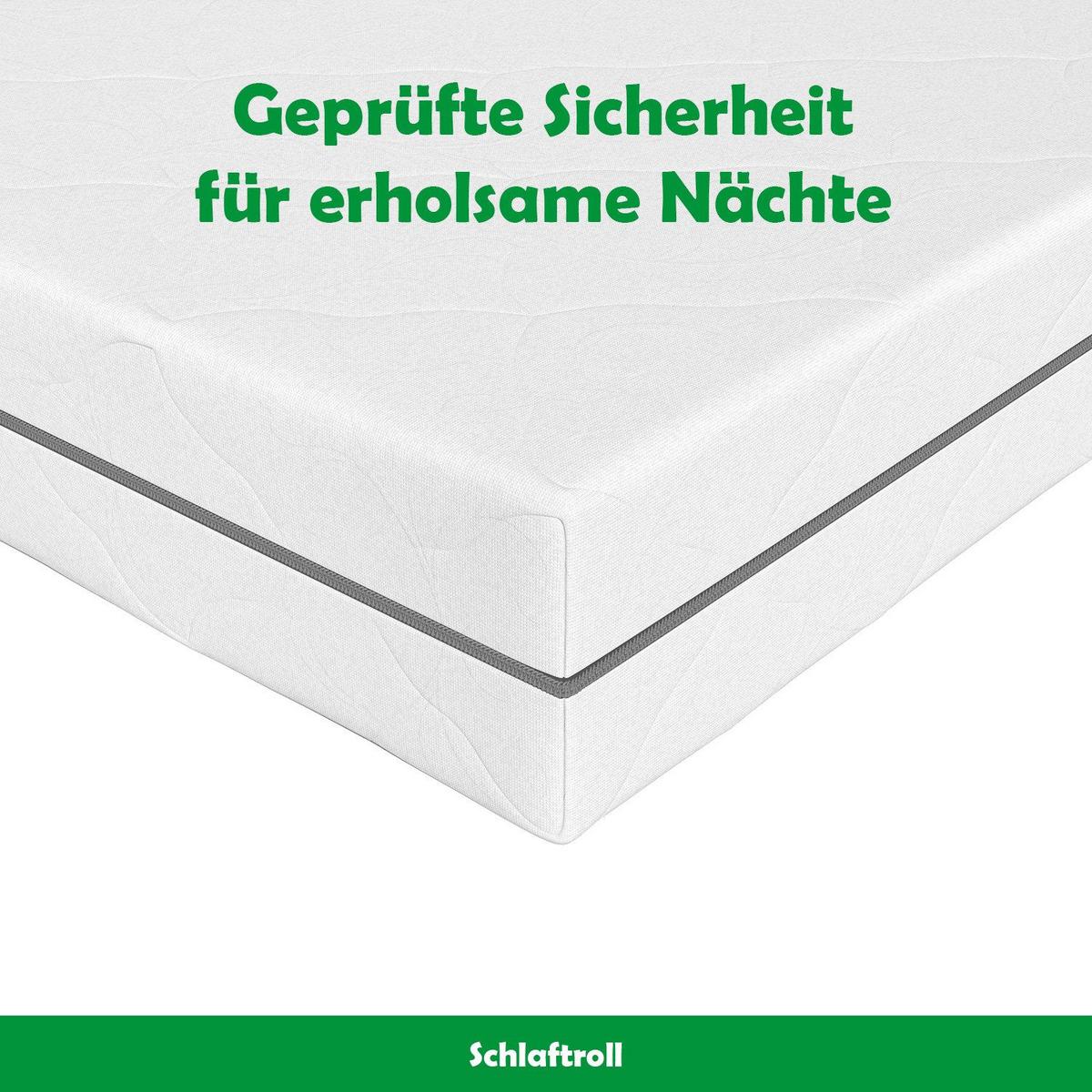 TASCHENFEDERKERNMATRATZE mit Kaltschaum Schicht Härtegrad H2 / H3 90 x 200 cm - Weiß, Textil (90/200cm) - Schlaftroll