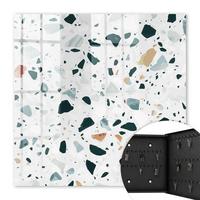 SCHLÜSSELBOX Schwarz 30x30 cm- Türöffnung nach rechts - Bunte Kieselsteine - Grün, Metall (30/30/5cm) - TULUP