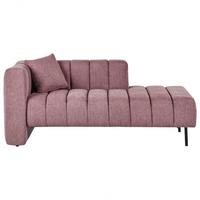 CHAISELONGUE-LINKSSEITIGE Stoff Rosa Lannils - Pink/Schwarz, Textil (173/73/79cm) - Beliani