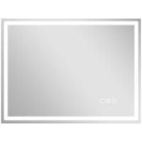 BADSPIEGEL Gehärtetes Glas Silber - Silberfarben, Glas (60/3.5/80cm) - HOMCOM