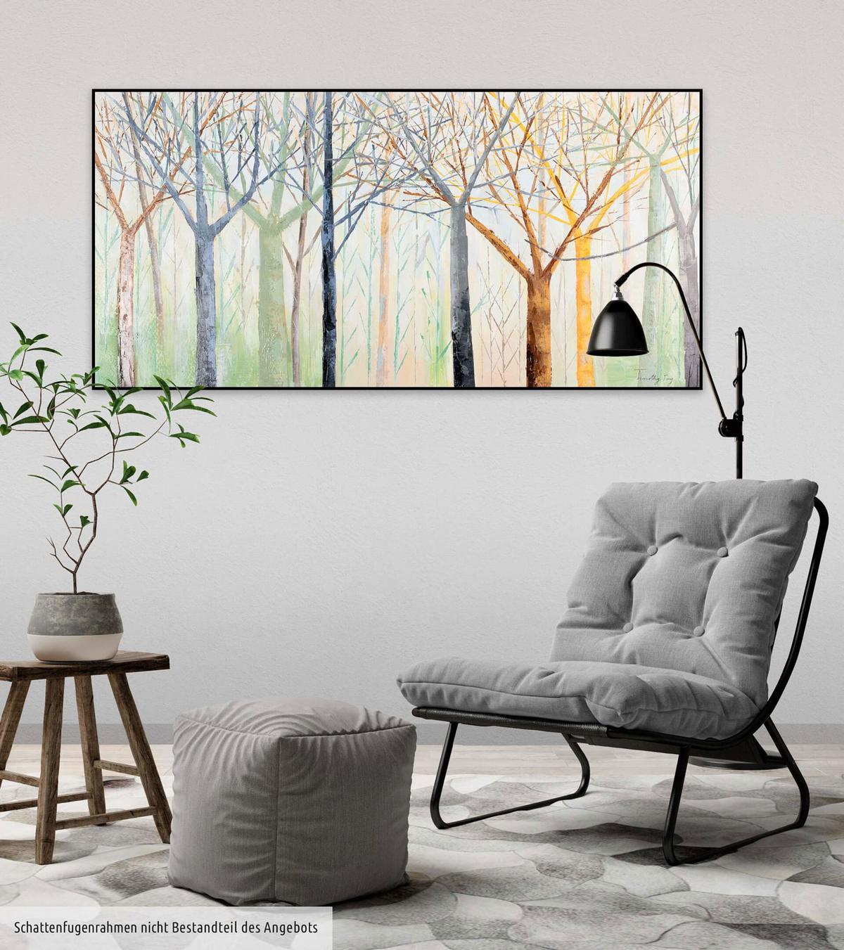 ÖLGEMÄLDE 140/70 cm - Multicolor/Grün, Holz/Textil (140/70cm) - KUNSTLOFT