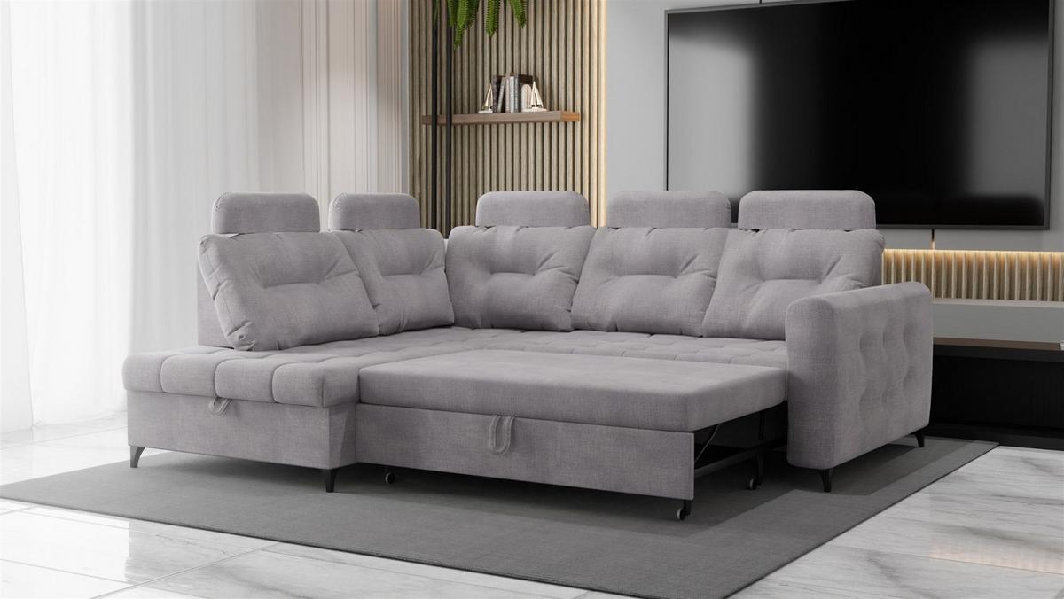 ECKSOFA Wendie - Grün, Holzwerkstoff/Textil (200/250cm) - Fun Möbel