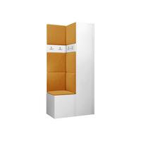 GARDEROBEN-SET Orion XXIV - Weiß/Orange, Holzwerkstoff/Kunststoff (82/186/46cm) - MIRJAN24