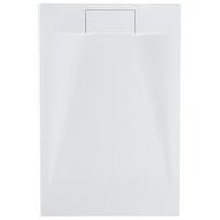 DUSCHWANNE 80/120/3 cm Weiß Azzurro - Weiß, Kunststoff (120/3/80cm) - Beliani