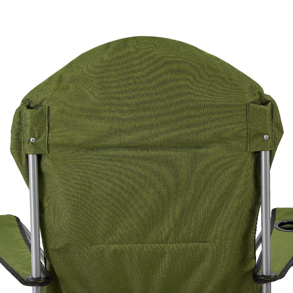 CAMPINGSTUHL Lido grün mit Flaschenhalterung & Tragetasche - Grün, Textil (62/102/62cm) - Juskys