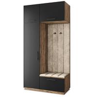 GARDEROBENSCHRANK REMA 120/240/60 cm Modern Eichefarben - Eichefarben/Beige, Holzwerkstoff (120/240/60cm) - MASSENO