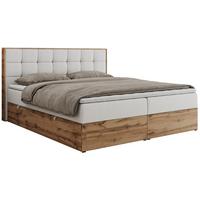 BOXBETT ALBERO 1 - 140/200 Weiß Kunstleder - H4 - Weiß, Holz/Textil (140/200cm) - MKS