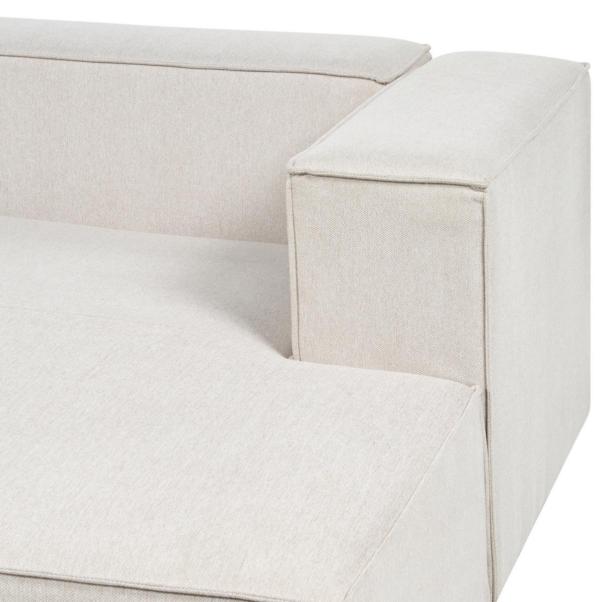 3-SITZER-ECKSOFA hellbeige linksseitig Vernon - Beige, Textil (330/178cm) - Beliani