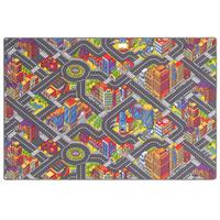 KINDER SPIEL STRASSENTEPPICH - Hellgrau, Textil (160/200cm) - Snapstyle