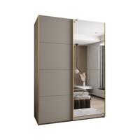 SCHWEBETÜRENSCHRANK 245,5/170/64 2-türig - Kaschmir/Goldfarben, Holz/Metall (170/245/64cm) - Abiks Möbel