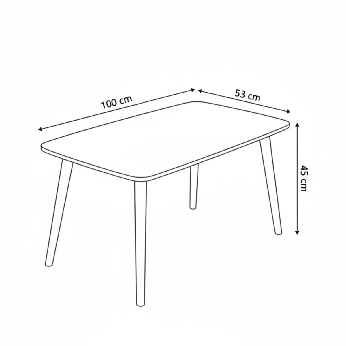 COUCHTISCH mit rechteckiger Platte in weißer Marmoroptik 54/45/100 cm - Weiß, Holzwerkstoff (59/54/45cm) - Calicosy