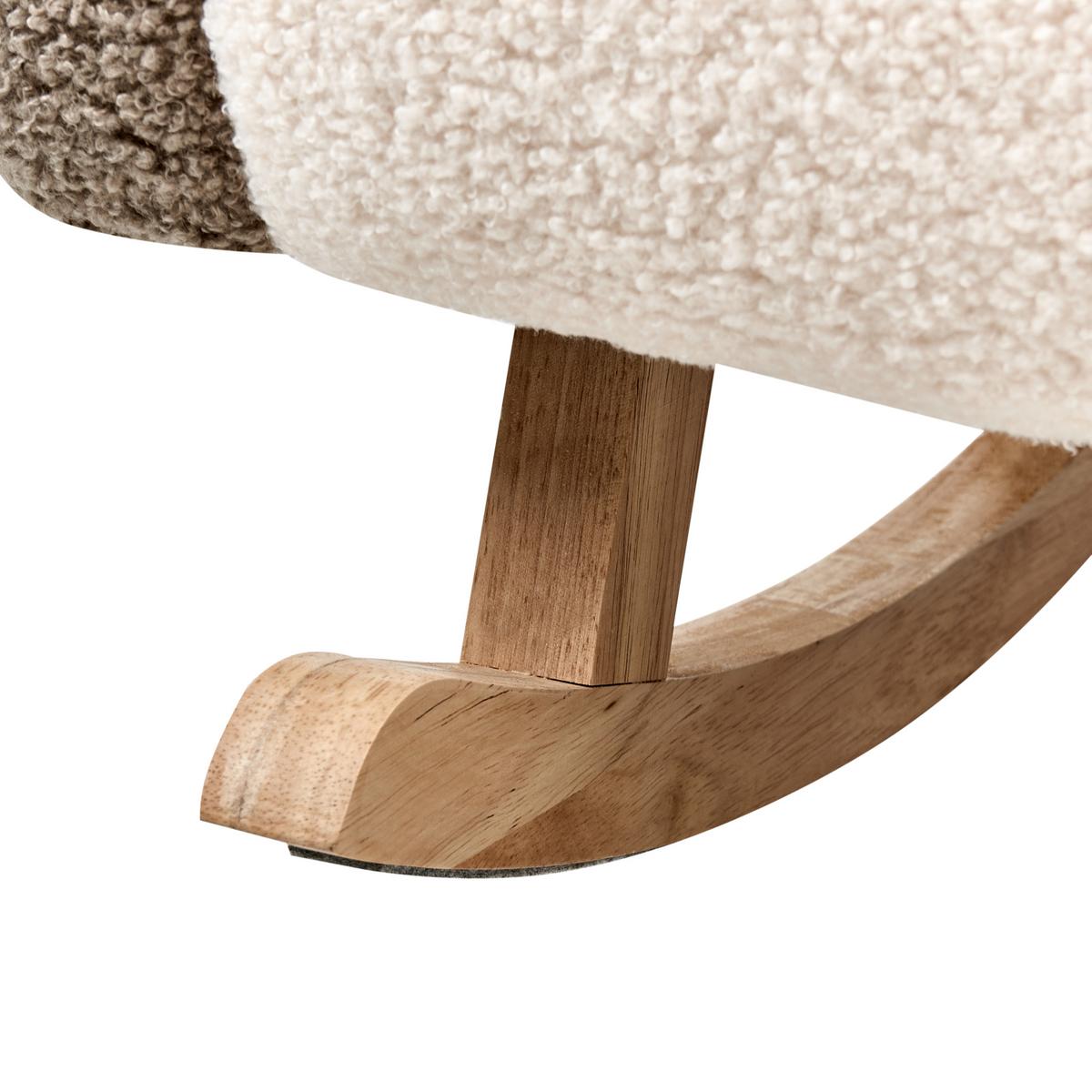 KINDERSCHAUKELSTUHL Wolke Bouclé Beige Skare - Taupe, Textil (54/52/54cm) - Beliani
