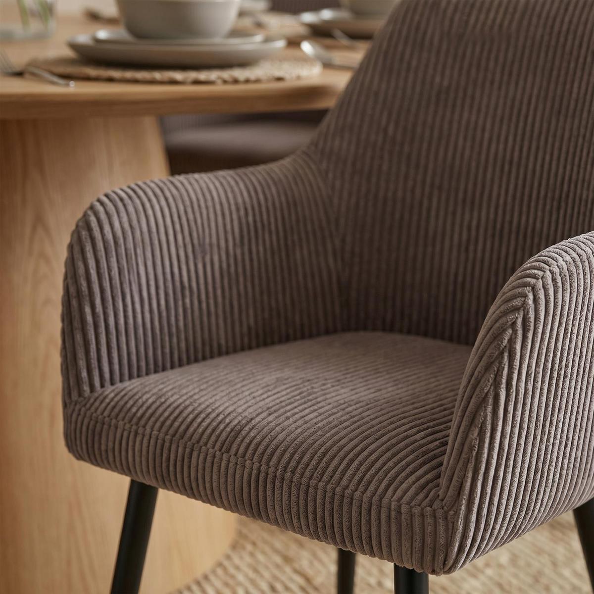 ESSZIMMERSTÜHLE VERONA 2er-Set taupe - Taupe, Textil (59/85/63cm) - IDIMEX