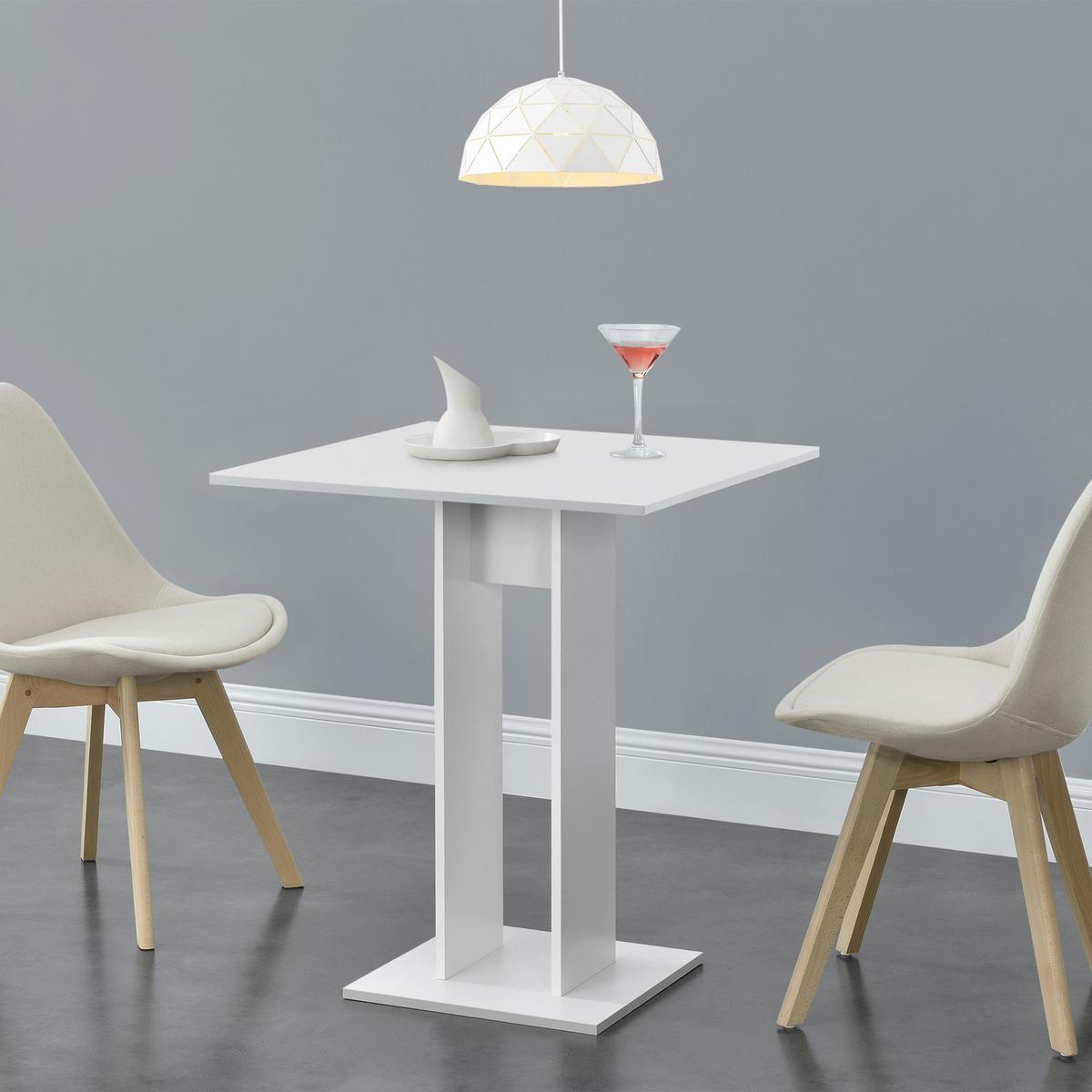 KÜCHENTISCH Lindesnes - Weiß, Holzwerkstoff (65/65/78cm) - [en.casa]