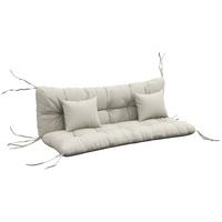 SITZKISSEN 4er Set Polyester PP-Baumwolle Cremeweiß - Creme, Textil (50/12/150cm) - Outsunny