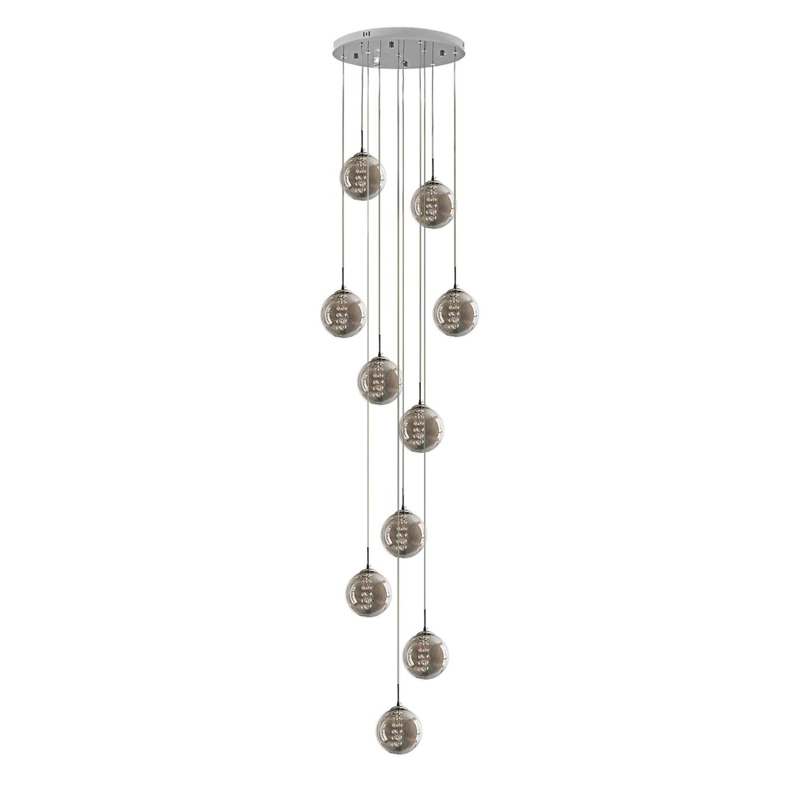 LED-HÄNGELEUCHTE Strahlvos 3.5/240/41 cm - Grau, Glas (41/3.5/240cm) - ZMH