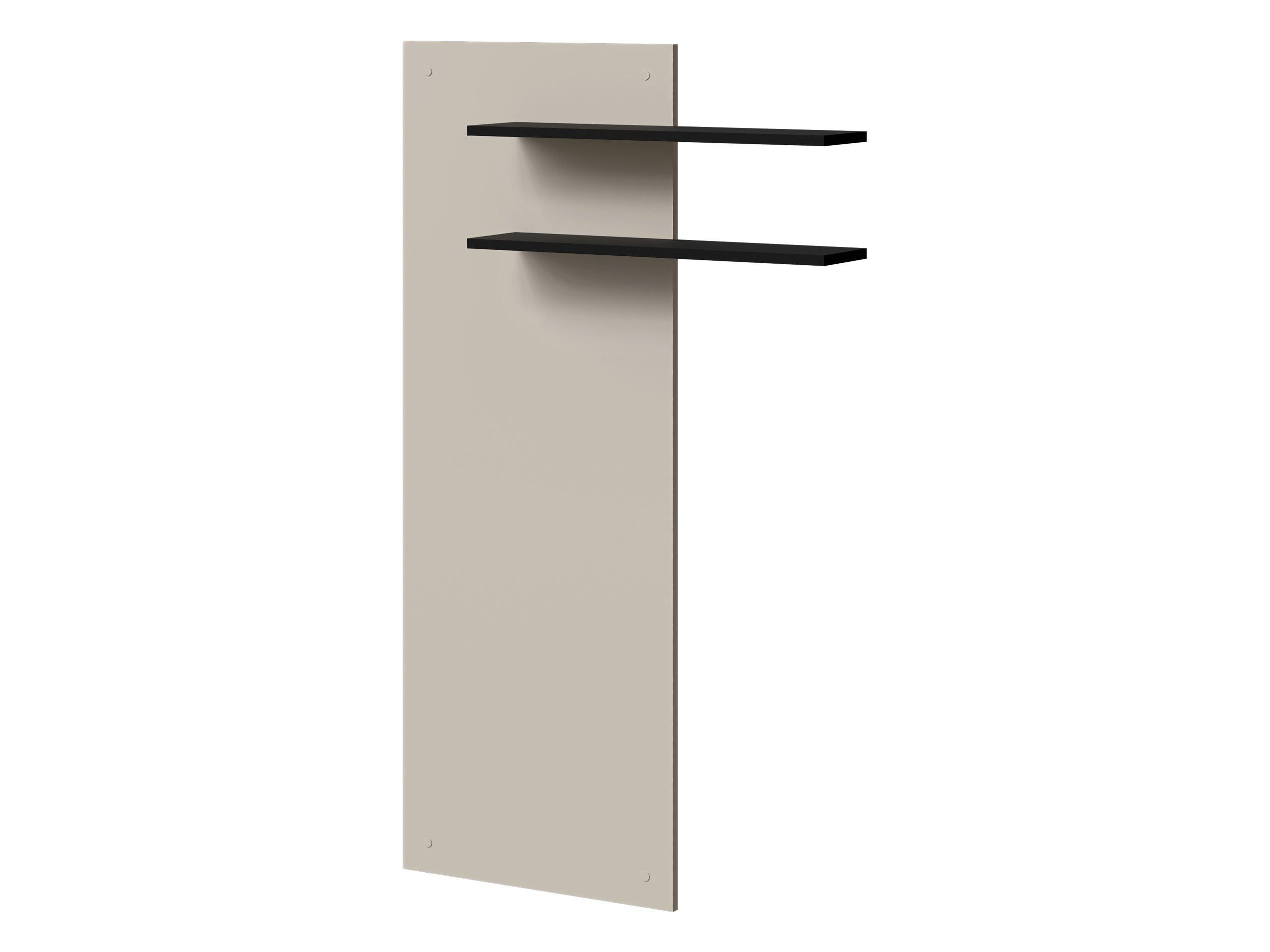 WANDPANEEL MIT REGAL Masha - Kaschmir/Schwarz, Holzwerkstoff (86/138/15cm) - MIRJAN24