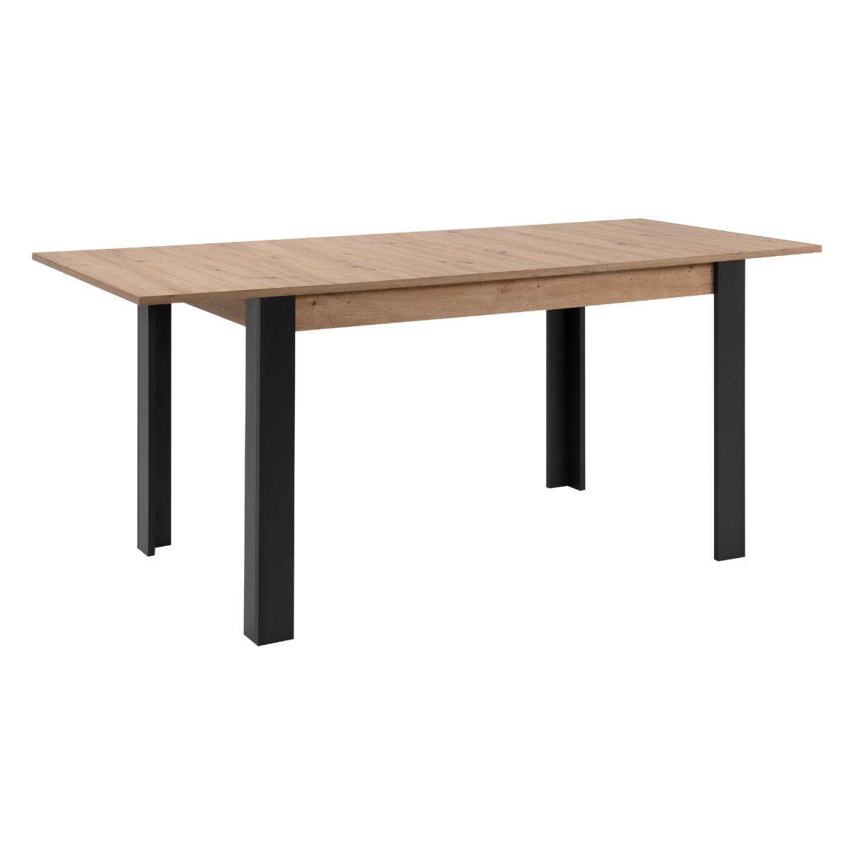ESSTISCH AUSZIEHBAR artisan-eiche schwarz 100/80/75 cm - Eschefarben, Holzwerkstoff (86/80/75cm) - Calicosy