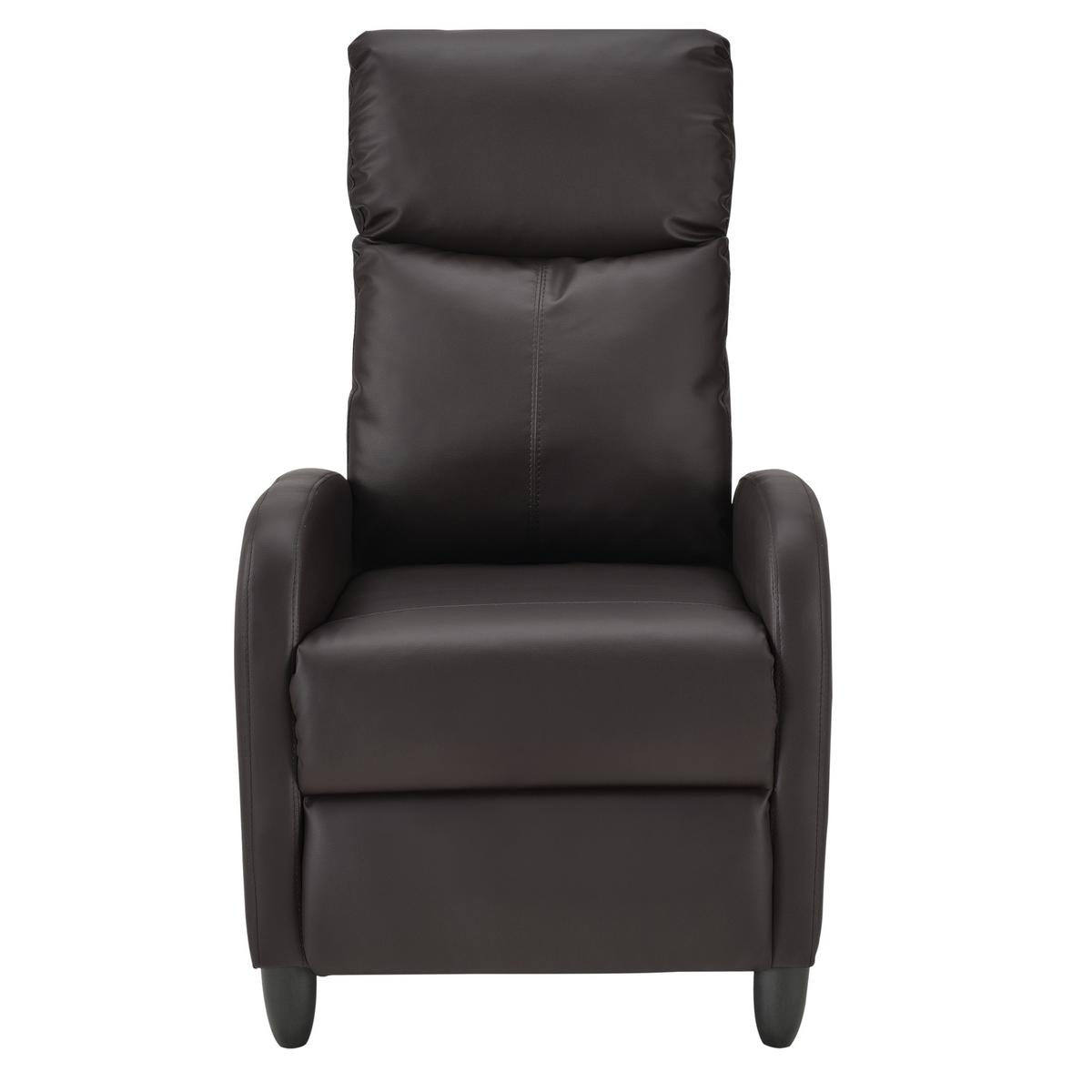 POLSTERSESSEL Bregenz Kunstleder Braun - Braun, Textil (60/102/92cm) - [en.casa]