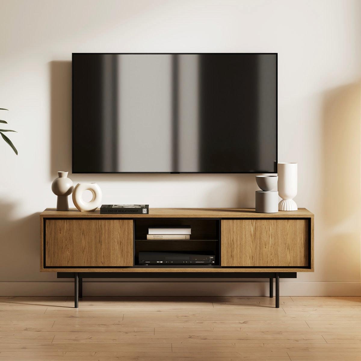 TV-MÖBEL Vidia Holz - Braun, Holzwerkstoff (149.6/51.4/38cm) - Petits-meubles