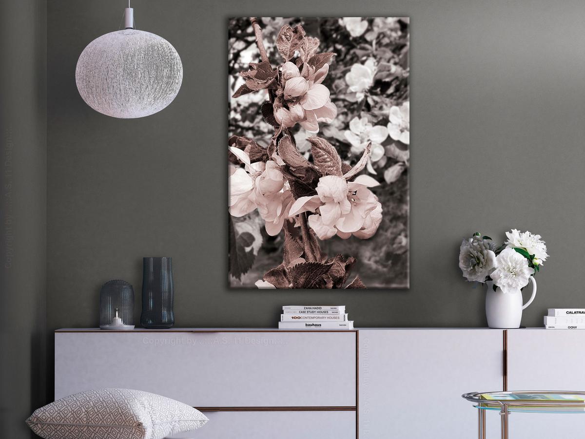 KUNSTDRUCK Grau 60/90 cm - Pink/Grau, Textil (60/90cm) - KUNSTLOFT
