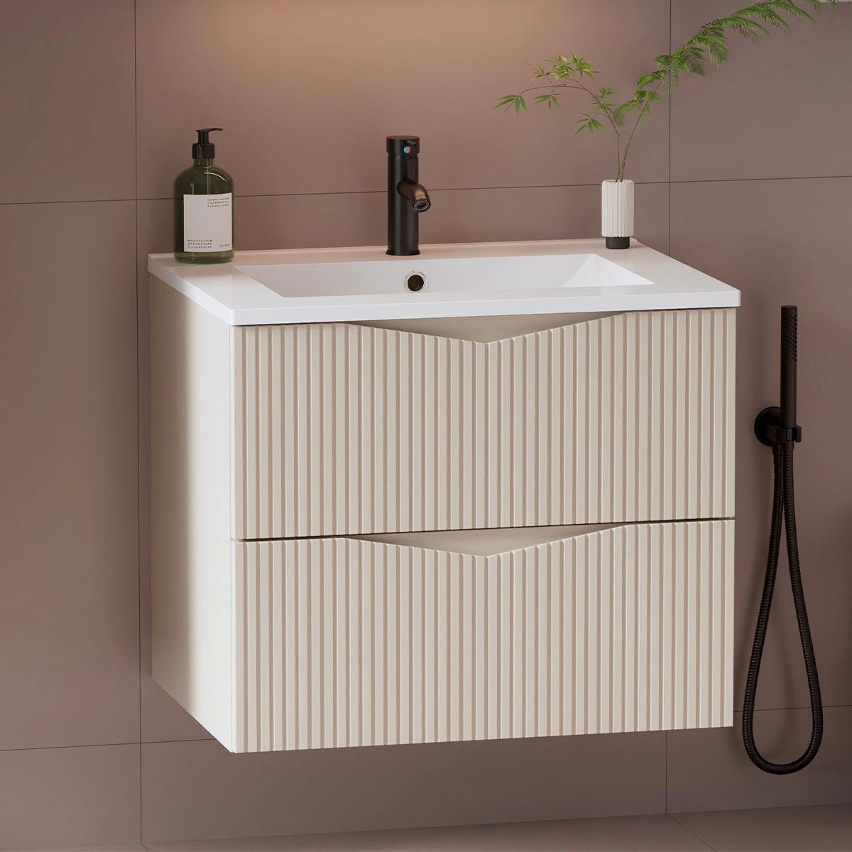 WASCHTISCH 60cm Tao Kaschmir - Beige, Holzwerkstoff (60/50/45.8cm) - Petits-meubles