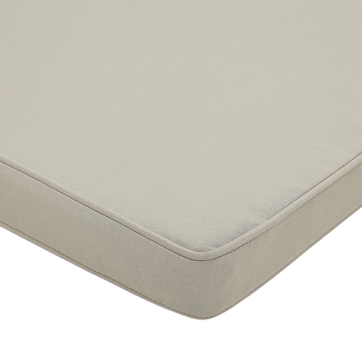 GARTENBANK zertifiziertes Holz hellbraun Auflage taupe 160 cm Vivara - Taupe/Hellbraun, Holz (160/88/61cm) - Beliani