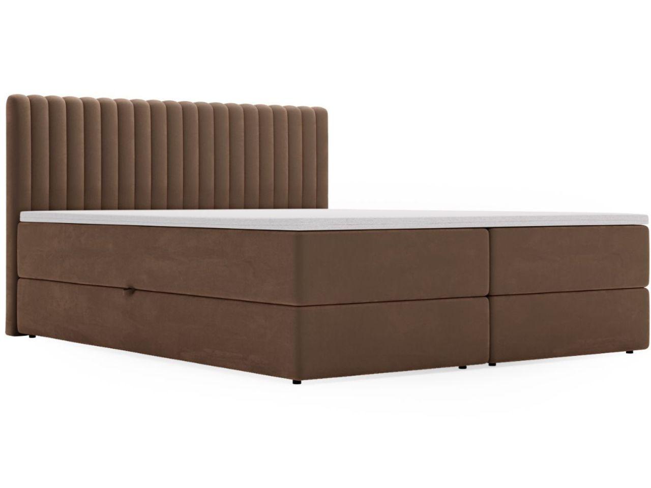 BOXBETT Marbella 200x200 Braun - Braun, Holz/Textil (200/200cm) - Graingold