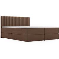 BOXBETT Marbella 180x200 Braun - Braun, Holz/Textil (180/200cm) - Graingold