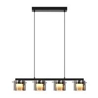 PENDELLEUCHTE Averon 72/12/157 cm - Schwarz, Glas/Metall (72/12/157cm) - ZMH