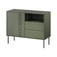 KOMMODE Tresse 1D2S - Grün, Holzwerkstoff/Metall (100/75/40cm) - MIRJAN24