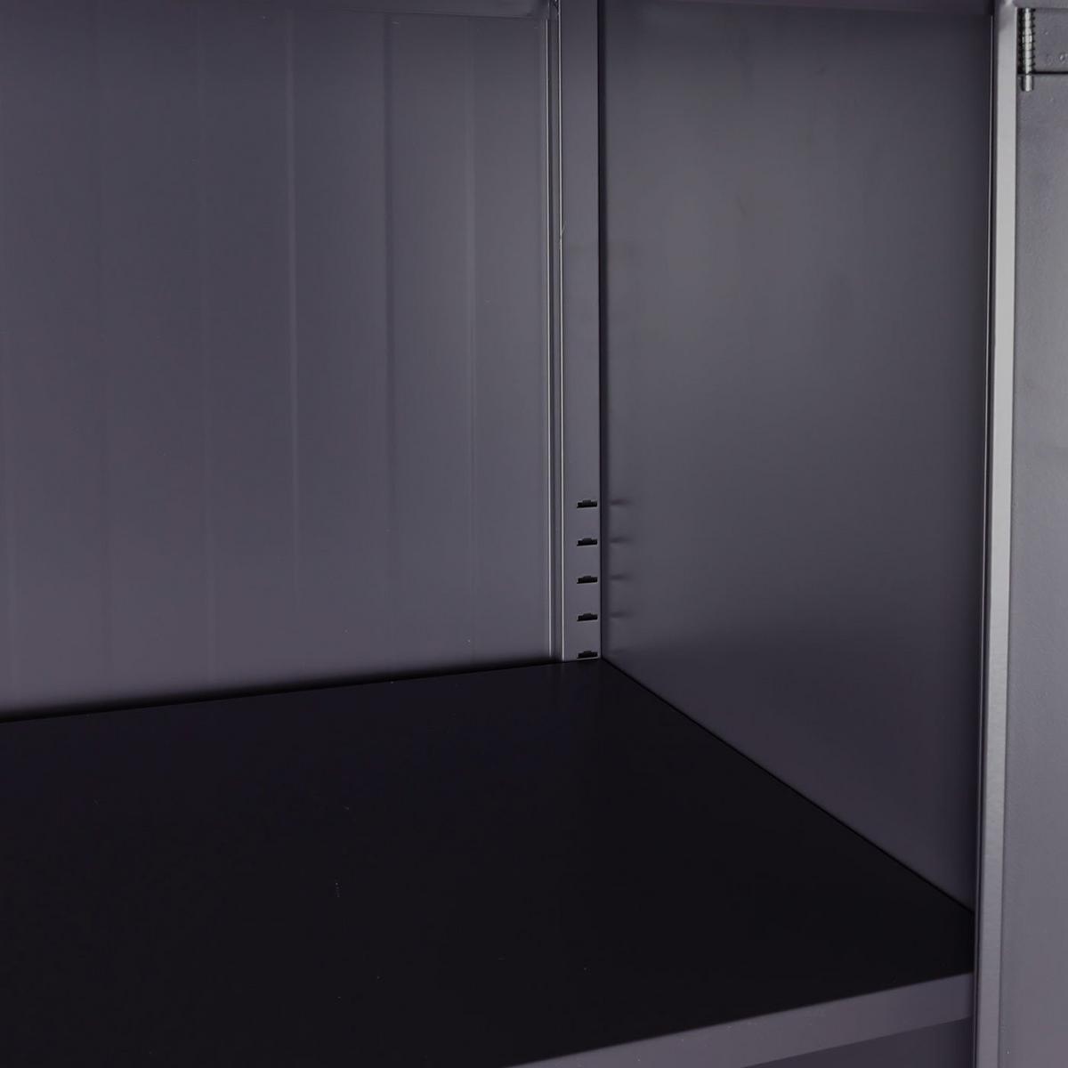 AKTENSCHRANK Grau - Grau, Metall (90/140/40cm) - MCW