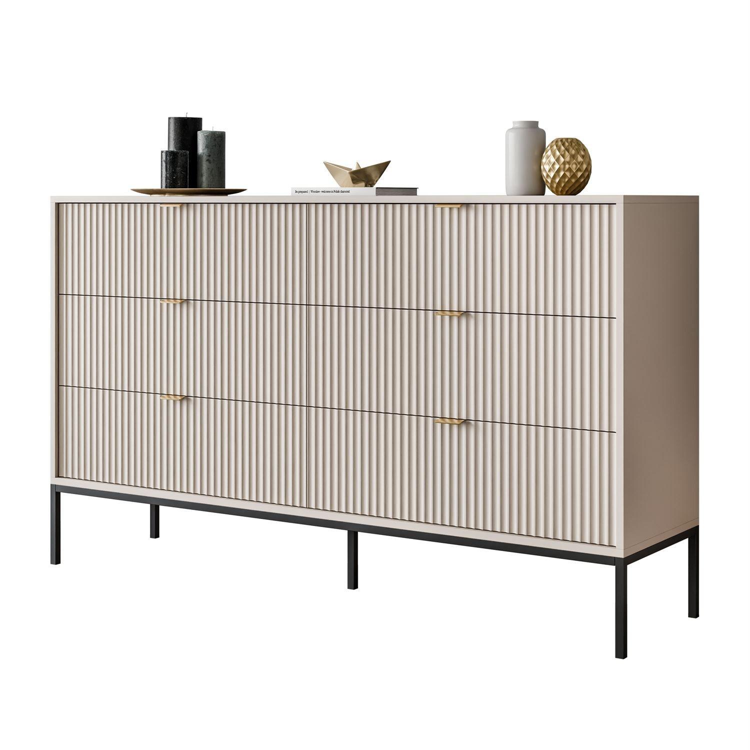 SIDEBOARDS CORTADO KS154 MIT SCHUBLADEN KASCHMIR - Beige, Holzwerkstoff (154/91/39cm) - Lookway
