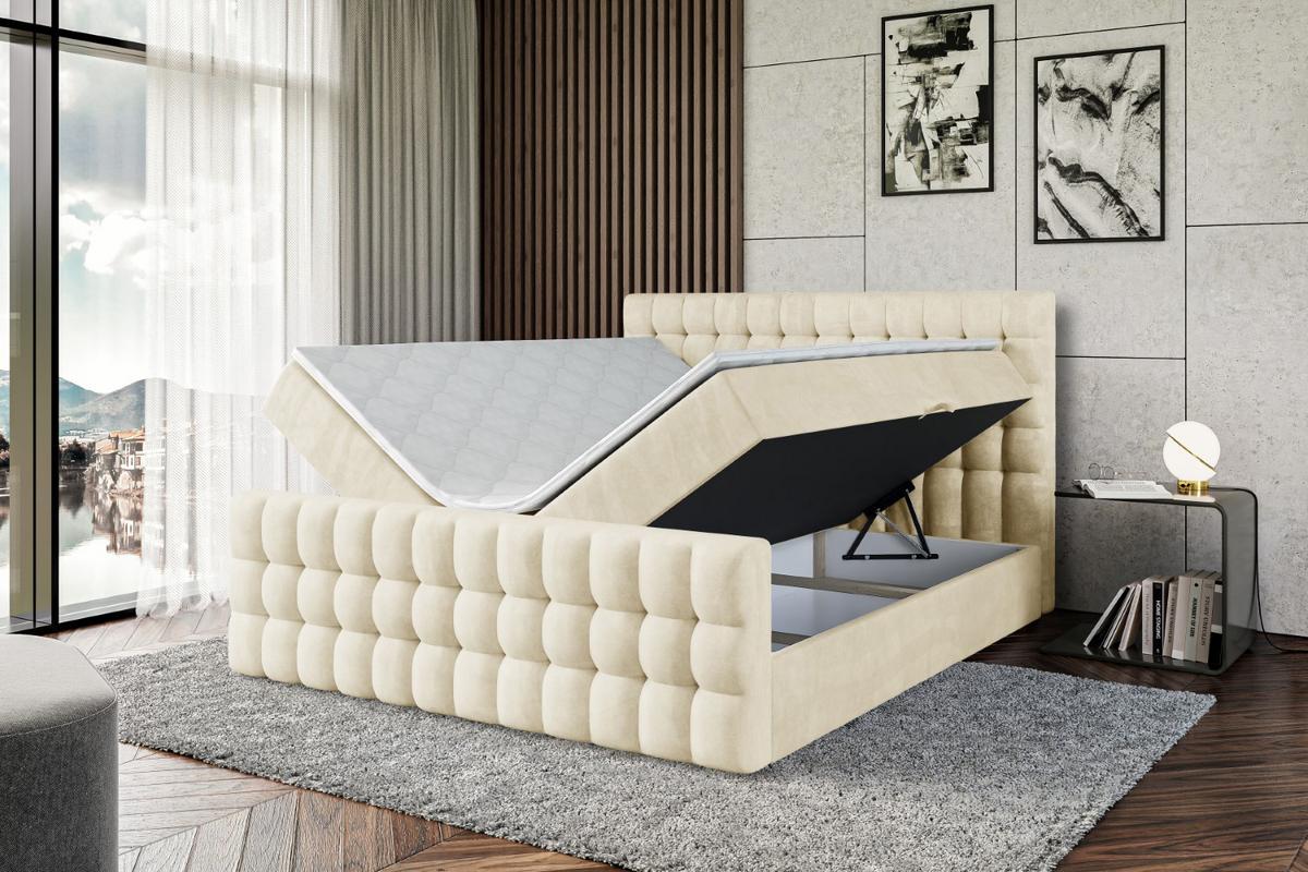 BOXBETT VIONE-Z - 140 x 200 - H4 - Beige - Beige, Holzwerkstoff (140/200cm) - ALTDECOR