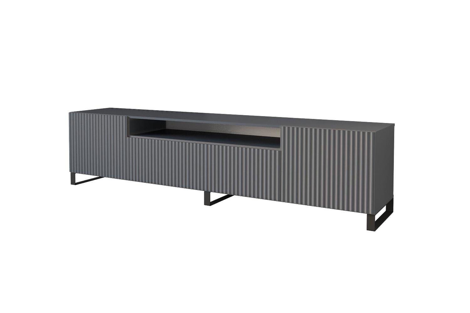 LOWBOARD NOA-2-S 200x53x41 cm - Graphit - Graphitfarben/Schwarz, Holzwerkstoff (200/53/41cm) - ALTDECOR