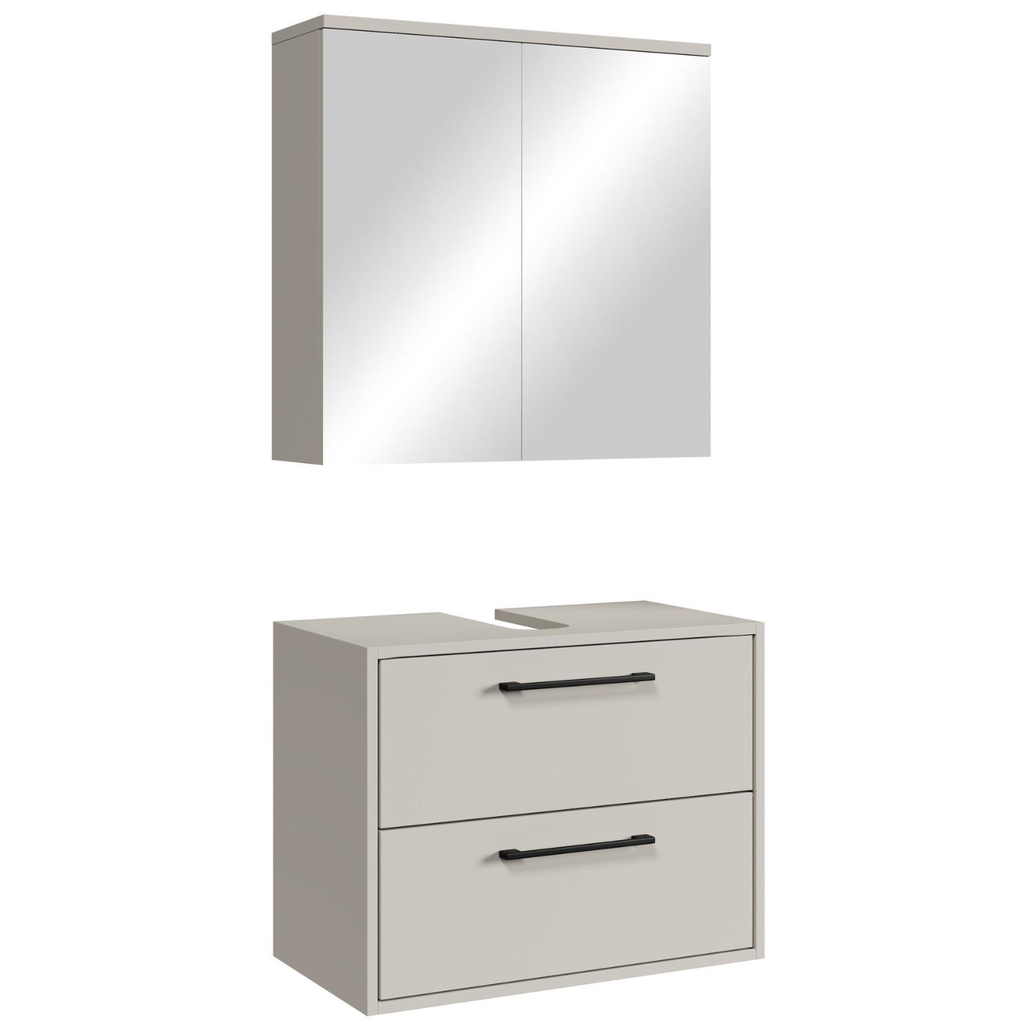 BADMÖBEL-SET Florence 2 Teile Cashmere - 60 x 35 x 51 cm - Kaschmir, Holz (60/51/35cm) - Badplaats