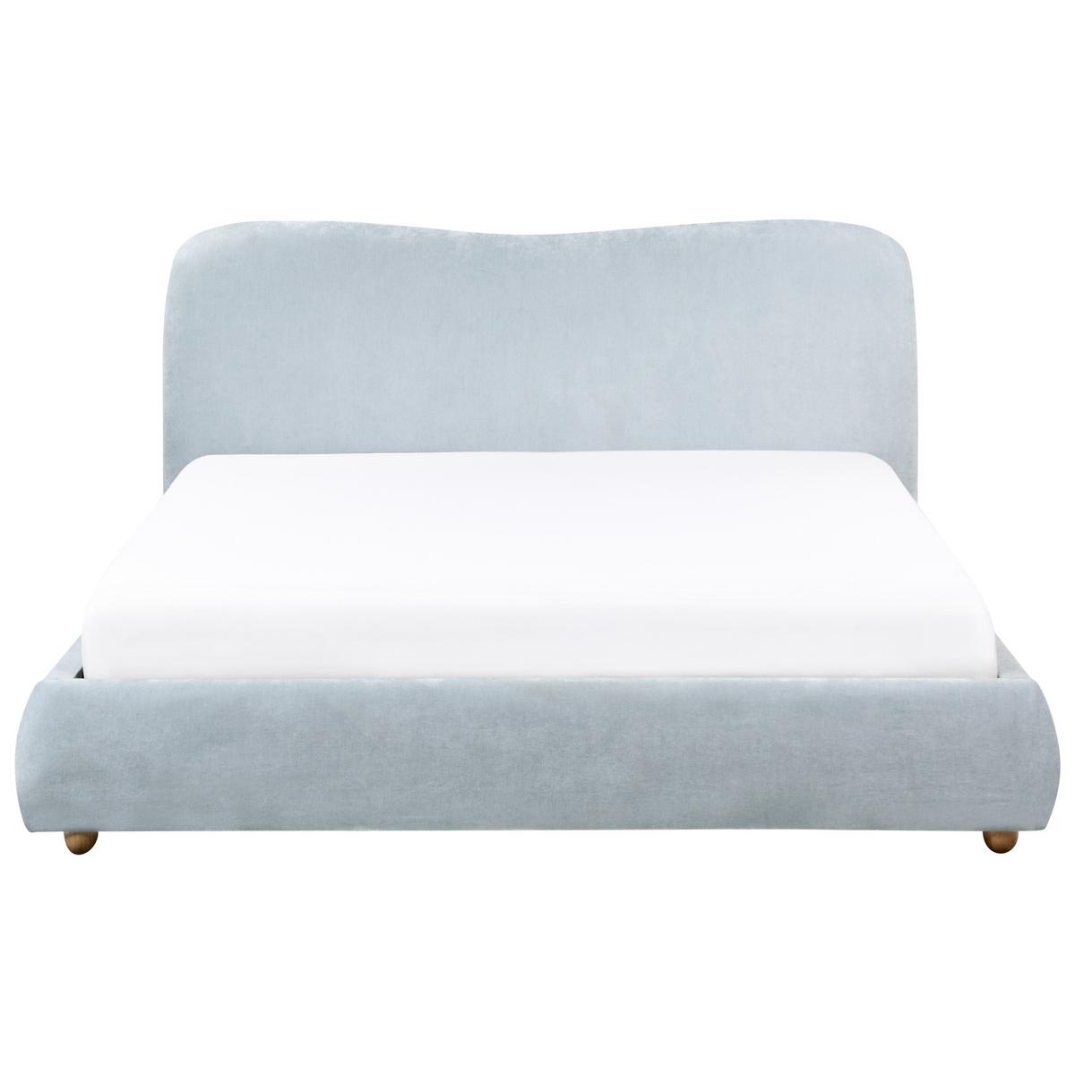 BETT mit Stauraum 160x200 cm Blau Blagnac - Hellblau, Textil (160/200cm) - Beliani