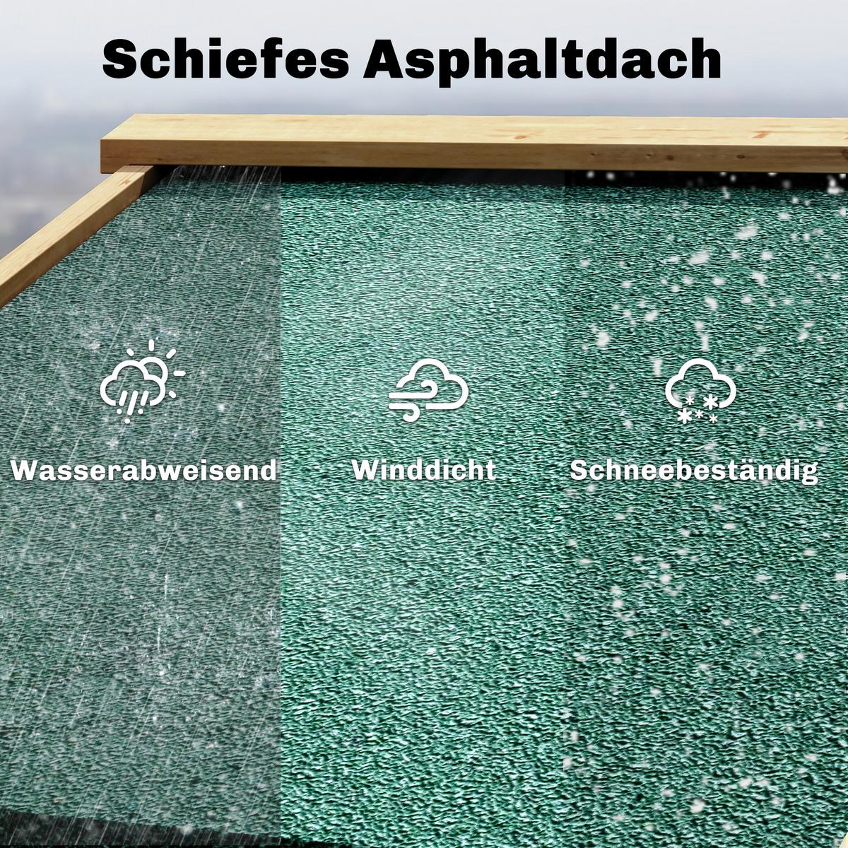 GERÄTESCHUPPEN Tannenholz Braun - Hellbraun, Holz/Kunststoff (57.5/197/128cm) - Outsunny