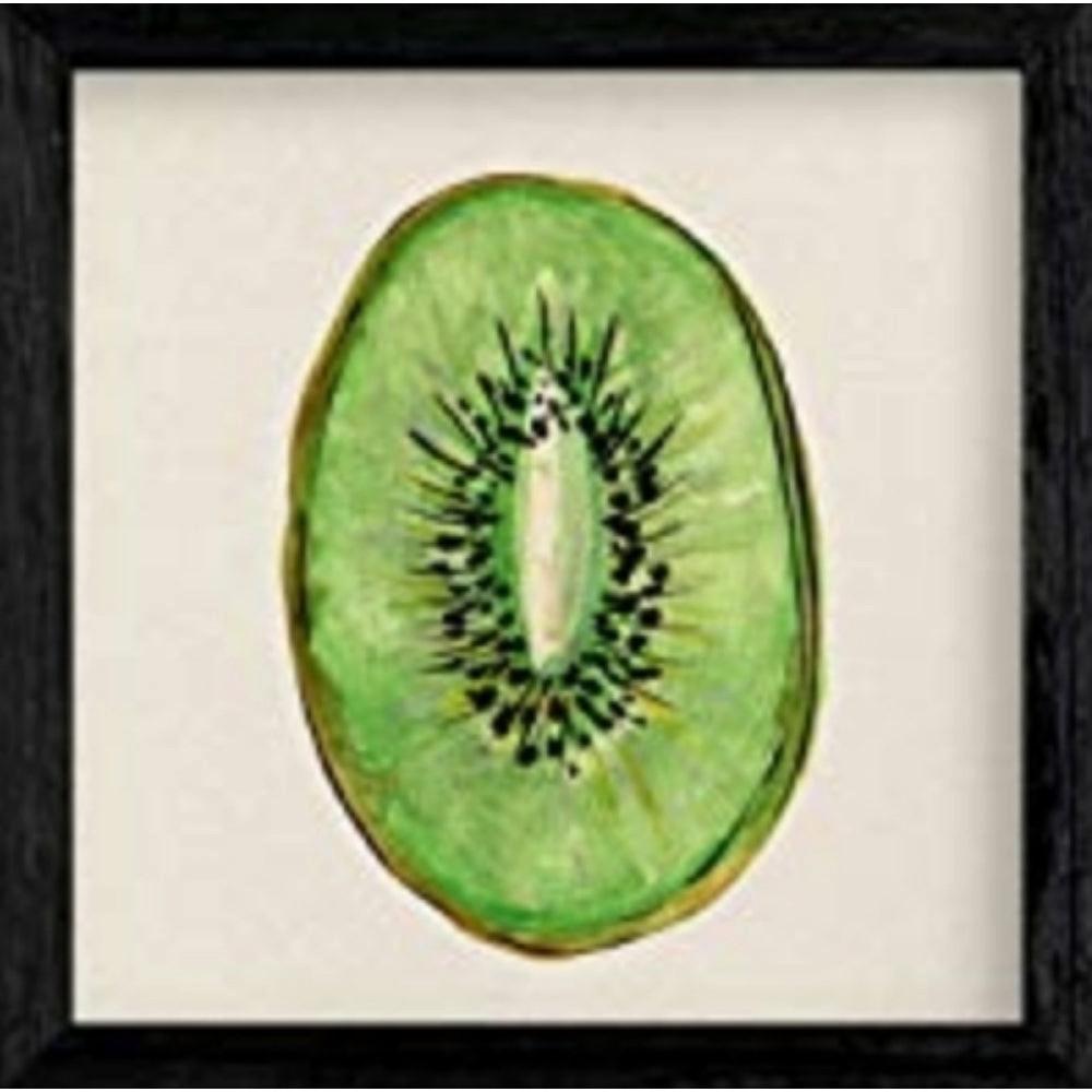 POSTER Kiwi 20X20cm Schwarzer Rahmen - Schwarz, Papier (20/5/20cm) - Nacnic